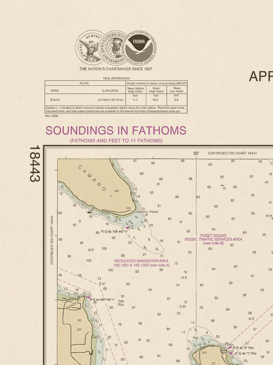 Archival NOAA Chart Approaches – to Everett – Frugal Navigator